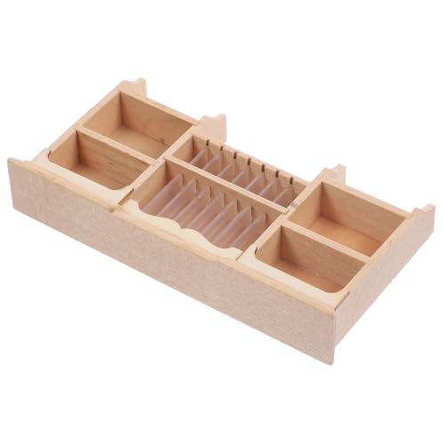 FRCOLOR Miniatur Küchenmöbel Schrank Modell aus Holz Puppenhaus Zubehör für Miniaturküche Realistische Mini Kommode als Dekoration für Puppenhaus Farbtreue Nachbildung Vielseitig von FRCOLOR