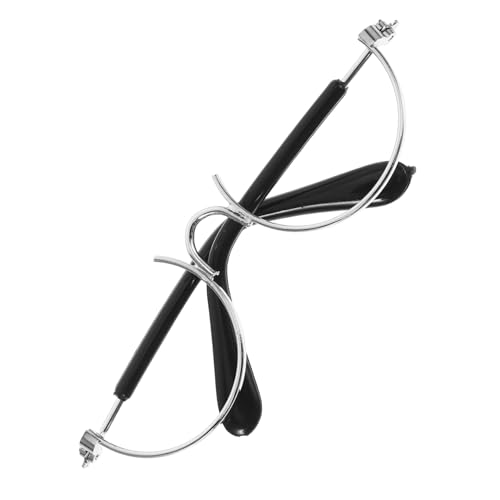FRCOLOR Miniatur Metallrand Brille für Puppen Halbrand Silberner Rahmen Modische Drahtbrille Puppenhaus Zubehör Geeignet für Cosplay Rollenspiele und Puppenkostüme von FRCOLOR
