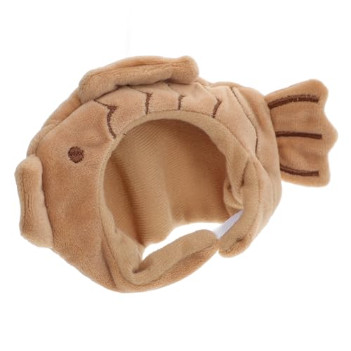 FRCOLOR Miniatur Puppenhut Taiyaki Stil Handgefertigte Weiche Kopfbedeckung für Stoffpuppen Niedliche Cartoon-Accessoires Einfach zu Wechseln Dekoratives Puppenzubehör von FRCOLOR