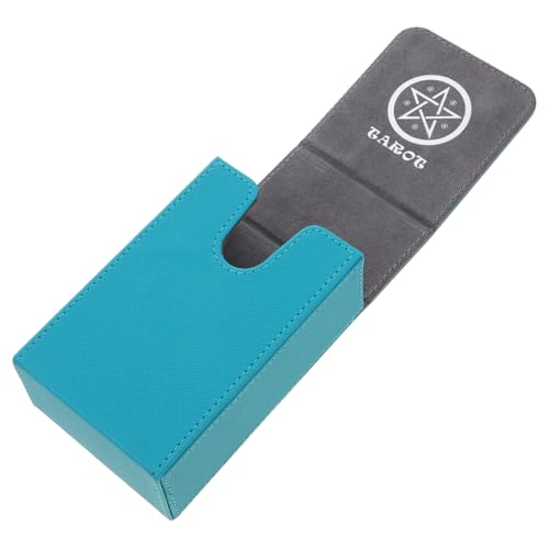 FRCOLOR PU Tarot Karten Aufbewahrungsbox mit Magnetverschluss Tragbare Tarot Kartenbox aus Robustem PU Leder Kompakte Kartenspiel Box für Tarotkarten und Spielkarten Vielseitig Einsetzbar von FRCOLOR