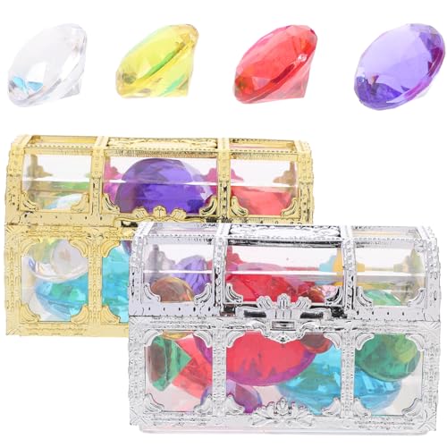 FRCOLOR Piraten Edelsteine Spielset mit Bunten Kunststoff Tauchjuwelen und Schatzkisten Wasserdichtes Poolspielzeug für Partydeko Hochzeitskristalle und DIY Bastelset FRCOLOR Piraten Edelsteine Spielset mit Bunten Kunststoff Tauchjuwelen und Schatzkisten Wasserdichtes Poolspielzeug für Partydeko Hochzeitskristalle und DIY Bastelset von FRCOLOR