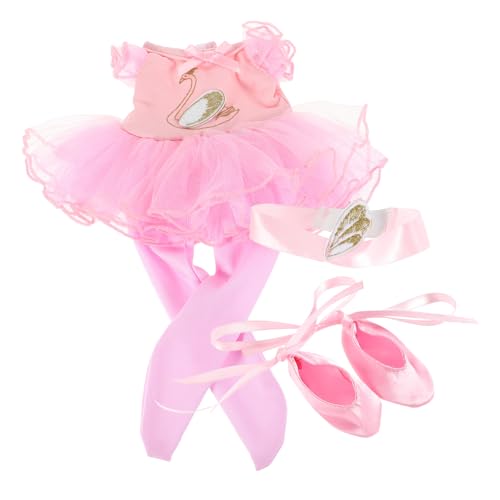 FRCOLOR Puppen Ballett Outfit 14 Zoll für Puppen mit Tutu Rock Schuhen und Haar Accessoire Elegantes Tanz Outfit für Ballerina Kleidung für Besondere Anlässe von FRCOLOR