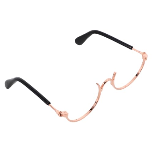 FRCOLOR Puppenbrille Puppenrahmen Puppenmode Brillen Mini Puppenkostüm Zubehör Mädchen Styling Kleid Mini Draht Puppen Bastelbedarf Brillenrahmen Miniatur Hoher Rand Eisen von FRCOLOR