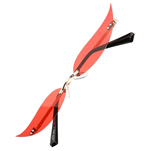 FRCOLOR Randlose faschingsbrille karnevalsbrille Mode party glasses partybrille Trendy polarisiert Rave schnapsgläser rahmenlose Brille Neuheit Brillen Metall rot FRCOLOR Randlose faschingsbrille karnevalsbrille Mode party glasses partybrille Trendy polarisiert Rave schnapsgläser rahmenlose Brille Neuheit Brillen Metall rot von FRCOLOR