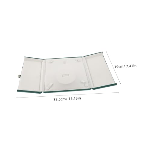 FRCOLOR Schmuckbox Weichem mit Doppelöffnung Schmuckorganizer für Ringe und Halsketten Tragbare Schmuckschatulle für Reisen und Alltag Dunkelgrün von FRCOLOR