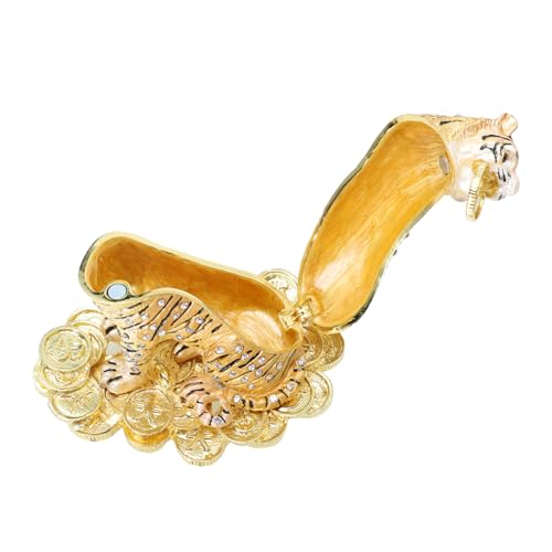 FRCOLOR Schmuckschatulle Tiger Design mit Glitzerkristallen Eleganter Organizer für Ringe Ohrringe Halsketten Armbänder Hochwertige Deko Box für Stilvolle Tischgestaltung FRCOLOR Schmuckschatulle Tiger Design mit Glitzerkristallen Eleganter Organizer für Ringe Ohrringe Halsketten Armbänder Hochwertige Deko Box für Stilvolle Tischgestaltung von FRCOLOR