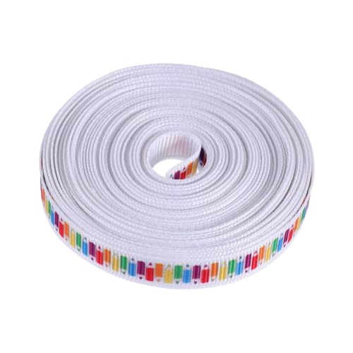FRCOLOR Schulanfang Geschenkband mit Bleistiftmuster Polyester Ripsband Langlebig Farbecht Gerippt Vielseitig Einsetzbar für Basteln und Geschenkverpackung FRCOLOR Schulanfang Geschenkband mit Bleistiftmuster Polyester Ripsband Langlebig Farbecht Gerippt Vielseitig Einsetzbar für Basteln und Geschenkverpackung von FRCOLOR