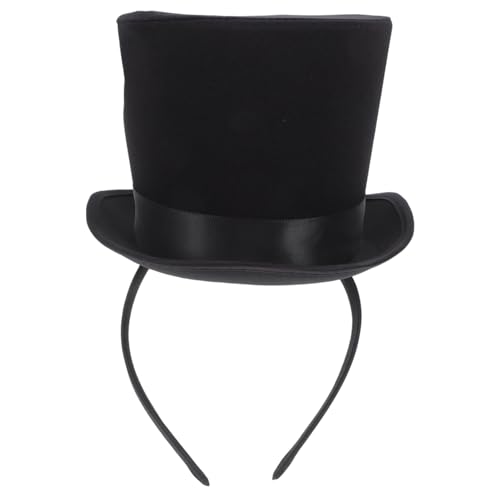 FRCOLOR Schwarzer Banquet Partyhut Leichter Weicher Festhut für Cosplay Bühnenauftritte und Festliche Anlässe Komfortabel und Hautfreundlich für Karneval und Halloween von FRCOLOR