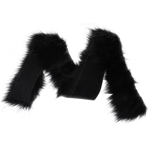 FRCOLOR Schwarzes Kunstfellband Lang Weicher Pelzbesatz für Bekleidung Schuhe Hüte und Heimdekoration Vielseitiges Wärmendes Accessoire für DIY Kostüme und Festliche Dekorationen FRCOLOR Schwarzes Kunstfellband Lang Weicher Pelzbesatz für Bekleidung Schuhe Hüte und Heimdekoration Vielseitiges Wärmendes Accessoire für DIY Kostüme und Festliche Dekorationen von FRCOLOR