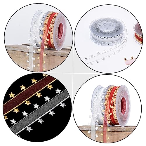 FRCOLOR Silbernes Organza Geschenkband Weihnachtsdekoration Festliches Geschenkband Strapazierfähig für Baumdeko Geschenkverpackung Basteln und DIY Weihnachtsfeier von FRCOLOR
