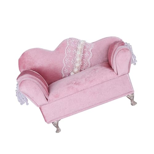FRCOLOR Sofa-schmuckkästchen Schmuck Für Veranstalter Couch Schmuckbehälter Schmuckhalter Schmuckschatullen Armbandhalter Kommode Halskettenhalter Schmuckkoffer Flanell Rosa von FRCOLOR