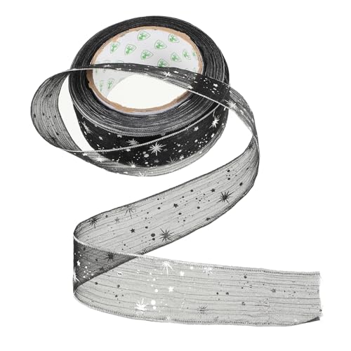 FRCOLOR Sterngarn-Verpackungsband Geburtstag Halloween Eisstockschießen Schleife Urlaub dekoration geschenkband geschenkverpackung schwarzes und weißes Band Schwarzes Band Nylon Black FRCOLOR Sterngarn-Verpackungsband Geburtstag Halloween Eisstockschießen Schleife Urlaub dekoration geschenkband geschenkverpackung schwarzes und weißes Band Schwarzes Band Nylon Black von FRCOLOR