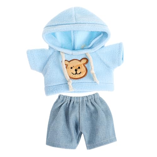 FRCOLOR Süßes Plüschbär Hoodie mit Jeanshose Wiederverwendbare Kleidung für Puppen für Kreative Spielzeiten FRCOLOR Süßes Plüschbär Hoodie mit Jeanshose Wiederverwendbare Kleidung für Puppen für Kreative Spielzeiten von FRCOLOR