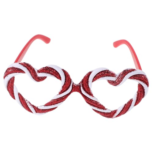 FRCOLOR Süßigkeiten-Herz-Gläser Party -Fotokabine Requisiten lustige brille Neuartige Partybrille Zubehör für die Sommerparty Fotokabine Requisiten Brillen Abs von FRCOLOR