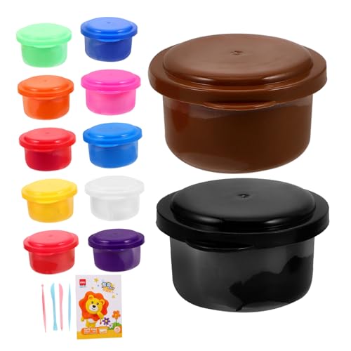 FRCOLOR Teiliges Modelliermasse mit Leuchtenden Farben Ultraleicht Lufttrocknend Inklusive Kinderfreundlichen Clay Shaping Tools für Kreatives Basteln Schule und Spielerisches Lernen von FRCOLOR