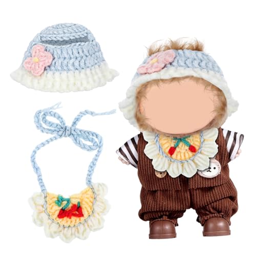 FRCOLOR Teiliges Puppenkleid-Set für Puppen Handgehäkelte Babymütze Leichte Pflegeleichte Kleidung für Puppenhaus und Babyspielzeug von FRCOLOR