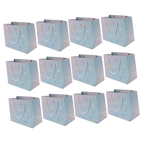 FRCOLOR Tragbare Geschenktaschen mit Sternenhimmel Muster Bunte Papiertüten für Süßigkeiten Schmuck und Kleine für Cafés und Bäckereien von FRCOLOR