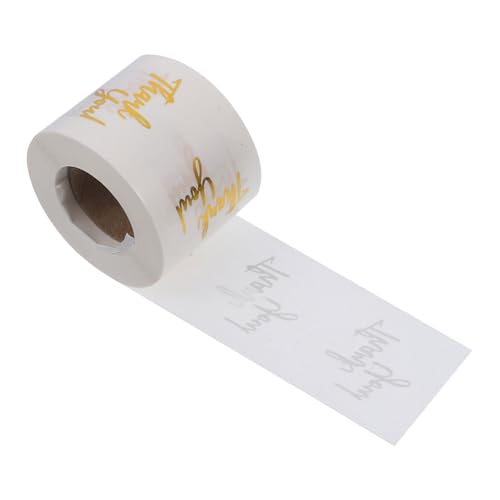 FRCOLOR Transparent Goldgeprägte Danke Aufkleber Rund Selbstklebend Geschenkverpackung Dichtungssticker Kleine Stickerlabels für Geschenktüten und Kartendeko FRCOLOR Transparent Goldgeprägte Danke Aufkleber Rund Selbstklebend Geschenkverpackung Dichtungssticker Kleine Stickerlabels für Geschenktüten und Kartendeko von FRCOLOR
