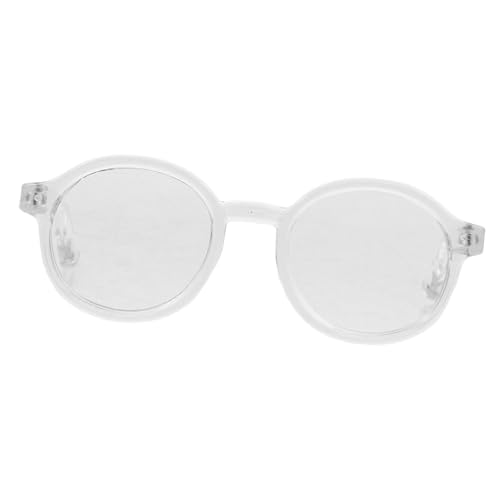 FRCOLOR Transparente Mini Puppenbrille Kunststoff Doll Glasses für Puppen Modische DIY Puppenaccessoires Runde Brille für Puppenkleidung Dekorative Eyewear für Puppenbekleidung von FRCOLOR