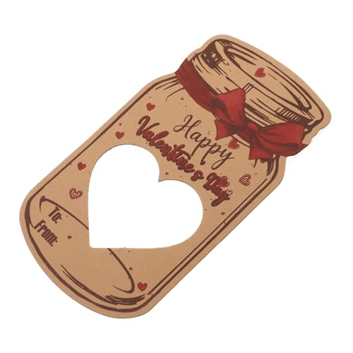 FRCOLOR Valentinstagskarten für Vintage Mason Jar Design Kreative Austauschgeschenke Schulparty Gastgeschenke Jungen Mädchen von FRCOLOR