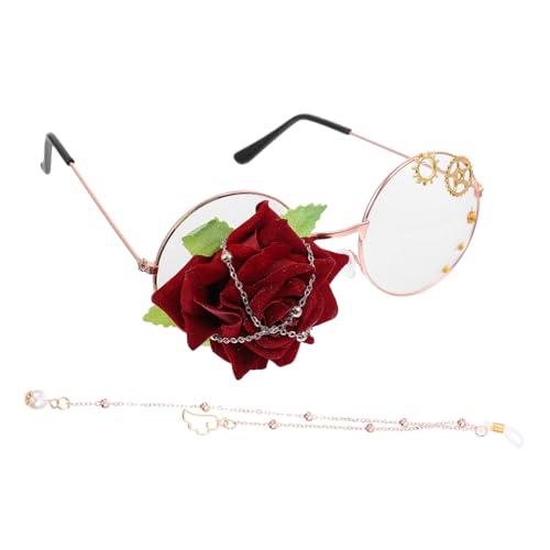 FRCOLOR Vintage Steampunk Einseitige Brille mit Kette Unisex Cosplay Accessoire für Partys Retro für Lolita Outfits Besondere Anlässe von FRCOLOR