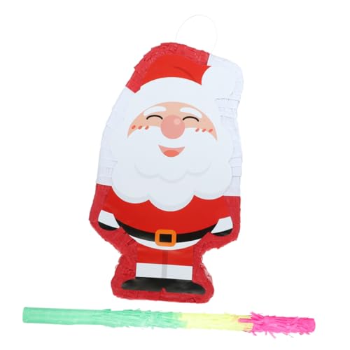 FRCOLOR Weihnachtliche Pinata Santa Claus Form mit für Partydeko Befüllbar mit Süßigkeiten Festliche Familien Weihnachtsfeier Dekoration von FRCOLOR