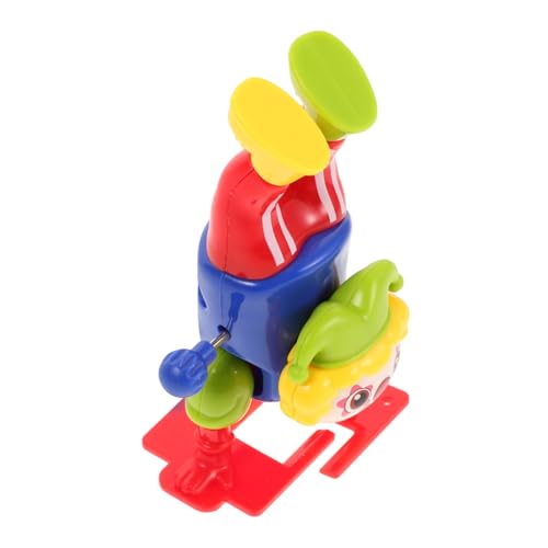 FRCOLOR Wind Up Clown Doll Retro Aufziehfigur mit Tanzfunktion Flip-trickspielzeug für Kindergeburtstag und Halloween Mitgebsel Robustes Uhrwerkspielzeug Geschenk für Junge Mädchen von FRCOLOR