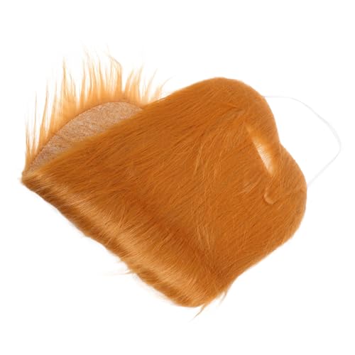 FRCOLOR einen Bart vortäuschen Halloween-Bart für Männer Bart Make-up gefälschter Gesichtsbart falscher Schnurrbart und Bart falsche Bärte Bart-Halloween Bart gefälscht Plüschstoffe Brown von FRCOLOR