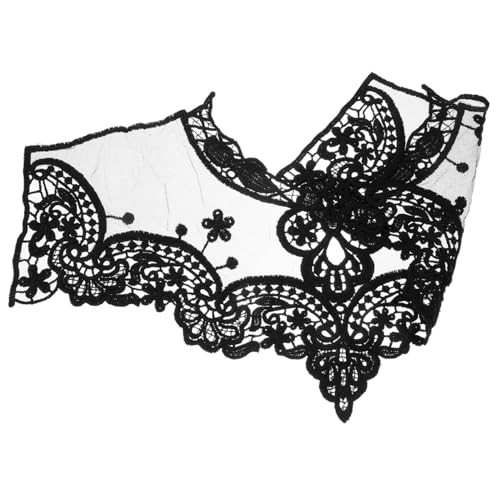 FRCOLOR falscher Kragen Stickerei Puppe Spitzenkragen für Damen Kleidung dekoration blusenkragen bestickte Spitzenapplikation Mantel-Accessoire mit gefälschtem Kragen Milchseide Schwarz FRCOLOR falscher Kragen Stickerei Puppe Spitzenkragen für Damen Kleidung dekoration blusenkragen bestickte Spitzenapplikation Mantel-Accessoire mit gefälschtem Kragen Milchseide Schwarz von FRCOLOR