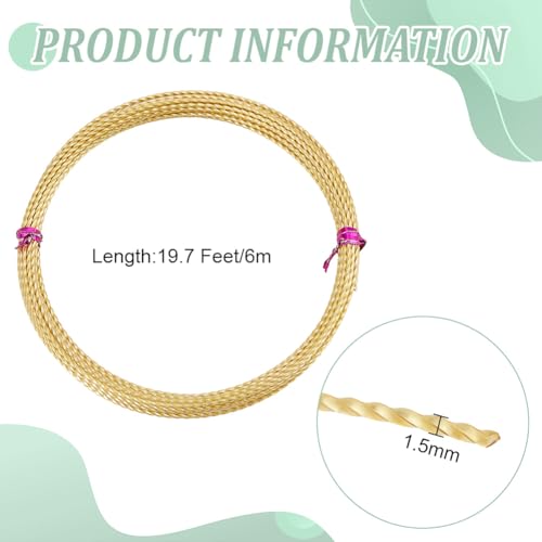 FREEBLOSS 0.06" 20 Fuß Twist Draht Gefüllt Weiche Härte Für Drahtwicklung Versorgung Schmuckherstellung Perlstickerei Wissenschaftliche Projekte DIY Kunstwerk Messing FREEBLOSS 0.06" 20 Fuß Twist Draht Gefüllt Weiche Härte Für Drahtwicklung Versorgung Schmuckherstellung Perlstickerei Wissenschaftliche Projekte DIY Kunstwerk Messing von FREEBLOSS