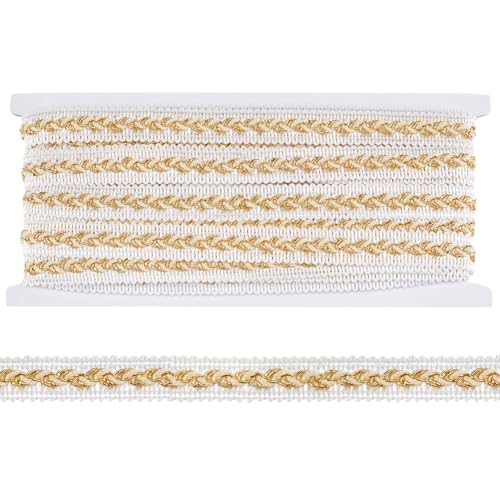 FREEBLOSS 10 Yards Goldener Gimp Zopfbesatz 0.5'' breite Goldene Borte Polyester Gewebebesatz Spitzenbesatz Polsterbesatz Zum Nähen von Kostümen DIY Basteln Polstervorhängen Schonbezügen Dekoration FREEBLOSS 10 Yards Goldener Gimp Zopfbesatz 0.5'' breite Goldene Borte Polyester Gewebebesatz Spitzenbesatz Polsterbesatz Zum Nähen von Kostümen DIY Basteln Polstervorhängen Schonbezügen Dekoration von FREEBLOSS