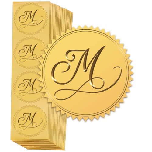 FREEBLOSS 100 Stück M Goldfolienaufkleber Für Briefumschläge Siegelaufkleber Mit M Muster Geprägte Folie Zertifikatsiegel Goldene Hochzeits Scrapbook Aufkleber Goldene Aufkleber Für Umschläge 2'' FREEBLOSS 100 Stück M Goldfolienaufkleber Für Briefumschläge Siegelaufkleber Mit M Muster Geprägte Folie Zertifikatsiegel Goldene Hochzeits Scrapbook Aufkleber Goldene Aufkleber Für Umschläge 2'' von FREEBLOSS