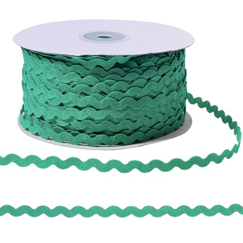 FREEBLOSS 100 Yards Zackenlitzenband Gewelltes Gebogenes Fransenband 0.2'' Breiten Nähbesatz Und Verzierungen Zum Basteln Grün FREEBLOSS 100 Yards Zackenlitzenband Gewelltes Gebogenes Fransenband 0.2'' Breiten Nähbesatz Und Verzierungen Zum Basteln Grün von FREEBLOSS