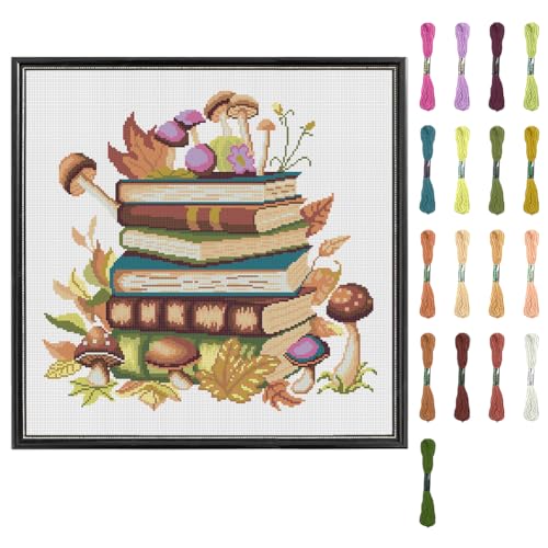 FREEBLOSS 11CT Kreuzstich Set Mit Pilzen Und Büchern Für Erwachsene Cross Stitch Kit Gestempeltes Kreuzstich Set Zum Aufhängen An Der Wand Stickset Kreuzstich Starter Set Mit Anleitung FREEBLOSS 11CT Kreuzstich Set Mit Pilzen Und Büchern Für Erwachsene Cross Stitch Kit Gestempeltes Kreuzstich Set Zum Aufhängen An Der Wand Stickset Kreuzstich Starter Set Mit Anleitung von FREEBLOSS