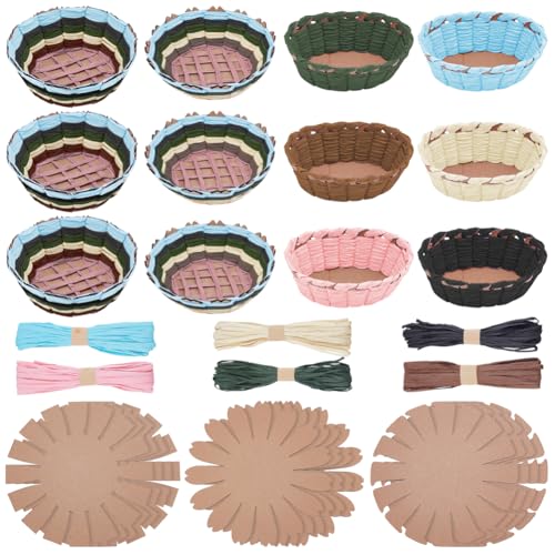 FREEBLOSS 12 Korbflechtset 6 Farben Korbmacherset Für Anfänger Kreative Geflochtene Schale Bastkorb Kunst Und Bastelprojekte Mit Videoanleitung Osterkorb Aktivitäten Für Ostereier FREEBLOSS 12 Korbflechtset 6 Farben Korbmacherset Für Anfänger Kreative Geflochtene Schale Bastkorb Kunst Und Bastelprojekte Mit Videoanleitung Osterkorb Aktivitäten Für Ostereier von FREEBLOSS