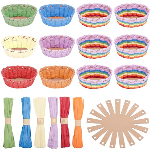 FREEBLOSS 12 Set DIY Korbflechtset, Ovaler Korb Aus Bastbändern, Kreatives Korbflechtset Für Schüler, Korbflechtset Aus Papier Für Erwachsene, Kunst Und Handwerksprojekte, Korbaktivitäten FREEBLOSS 12 Set DIY Korbflechtset, Ovaler Korb Aus Bastbändern, Kreatives Korbflechtset Für Schüler, Korbflechtset Aus Papier Für Erwachsene, Kunst Und Handwerksprojekte, Korbaktivitäten von FREEBLOSS