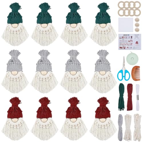 FREEBLOSS 12 Set DIY Makramee Weihnachtswichtel Set Weihnachtsmann Set DIY Makramee Weihnachtsmann Für Weihnachtsbaum Dekoration Hängende Zwerge Anleitung Enthalten Weihnachtsdekor FREEBLOSS 12 Set DIY Makramee Weihnachtswichtel Set Weihnachtsmann Set DIY Makramee Weihnachtsmann Für Weihnachtsbaum Dekoration Hängende Zwerge Anleitung Enthalten Weihnachtsdekor von FREEBLOSS