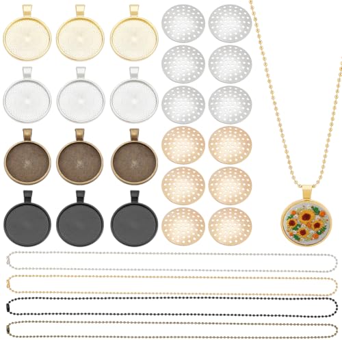 FREEBLOSS 12 Set Runde Lünetten Anhängerschalen Halsketten Anhänger Blanker Rahmen Zum Sticken Runde Anhängerschale Charm DIY Schmuckherstellungsset Für Halsketten DIY Stickerei Halskette FREEBLOSS 12 Set Runde Lünetten Anhängerschalen Halsketten Anhänger Blanker Rahmen Zum Sticken Runde Anhängerschale Charm DIY Schmuckherstellungsset Für Halsketten DIY Stickerei Halskette von FREEBLOSS