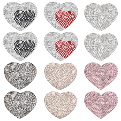 FREEBLOSS 12 Stück Strass Aufnäher Zum Aufbügeln Mit Kleber Strass Flicken Zum Reparieren von Kleidung Herzform Bestickter Aufnäher Zum Aufbügeln Strass Herz Applikationen Für Hüte Kleidungsdekor FREEBLOSS 12 Stück Strass Aufnäher Zum Aufbügeln Mit Kleber Strass Flicken Zum Reparieren von Kleidung Herzform Bestickter Aufnäher Zum Aufbügeln Strass Herz Applikationen Für Hüte Kleidungsdekor von FREEBLOSS