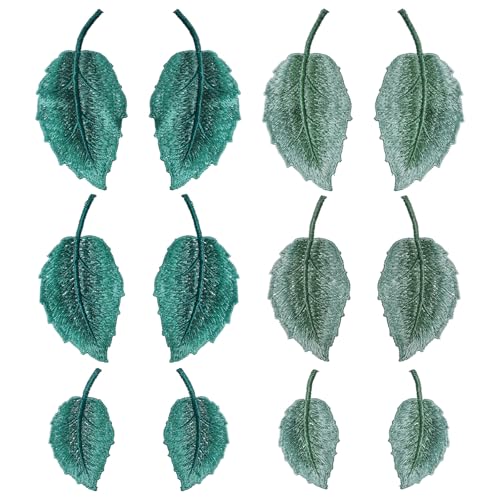 FREEBLOSS 12 bestickte Blatt-Flicken zum Aufnähen, Aufnähen, Verzierungen, grüne Blätter für Kleidung, Hüte, Rucksäcke FREEBLOSS 12 bestickte Blatt-Flicken zum Aufnähen, Aufnähen, Verzierungen, grüne Blätter für Kleidung, Hüte, Rucksäcke von FREEBLOSS