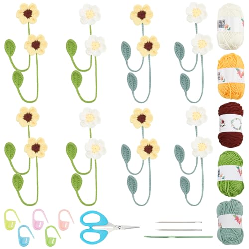 FREEBLOSS 16 Set Häkelset Gänseblümchen Häkel Lesezeichen Set Häkelset für Anfänger Häkelblumen Lesezeichen mit Videoanleitung Lesezeichen für Pflanzen häkeln Einzigartige Lesezeichen FREEBLOSS 16 Set Häkelset Gänseblümchen Häkel Lesezeichen Set Häkelset für Anfänger Häkelblumen Lesezeichen mit Videoanleitung Lesezeichen für Pflanzen häkeln Einzigartige Lesezeichen von FREEBLOSS