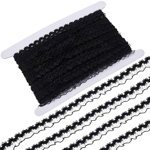 FREEBLOSS 16 Yards Elastisches Rüschen-Spitzenband in Blumenform, 1,5 cm breit, DIY Stretchbänder zum Basteln, Nähen, Heimdekoration, Schwarz FREEBLOSS 16 Yards Elastisches Rüschen-Spitzenband in Blumenform, 1,5 cm breit, DIY Stretchbänder zum Basteln, Nähen, Heimdekoration, Schwarz von FREEBLOSS