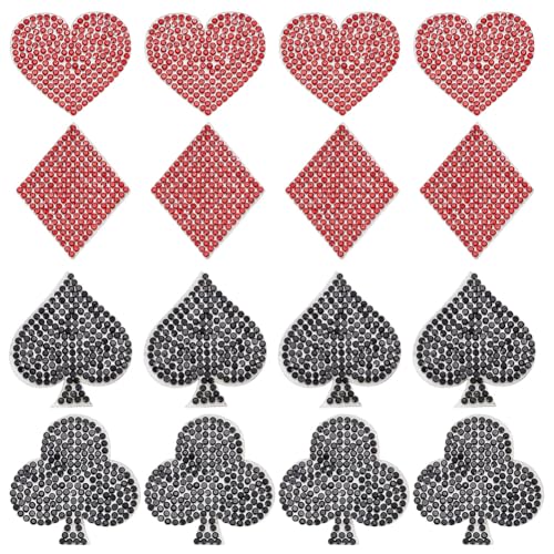 FREEBLOSS 16 x Herz-Strass-Aufnäher zum Aufbügeln, selbstklebende Karten, Elemente, bestickte Applikation, dekorative Aufnäher, für Kleidung, Handwerk FREEBLOSS 16 x Herz-Strass-Aufnäher zum Aufbügeln, selbstklebende Karten, Elemente, bestickte Applikation, dekorative Aufnäher, für Kleidung, Handwerk von FREEBLOSS