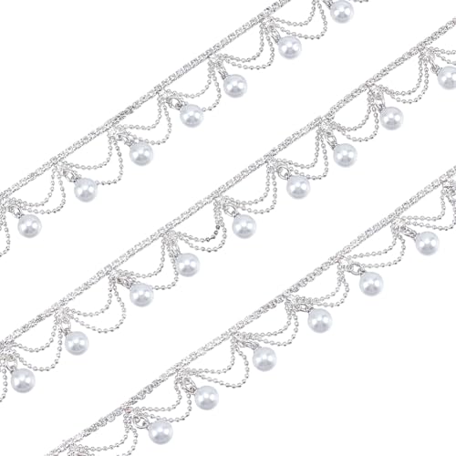 FREEBLOSS 2 Meter Perlenquaste Strass-Fransenborte Kristall-Applikation Fransen Strass Applikation Perlen Diamant Brautverzierungen für Hochzeitskleid 2,2 cm breit FREEBLOSS 2 Meter Perlenquaste Strass-Fransenborte Kristall-Applikation Fransen Strass Applikation Perlen Diamant Brautverzierungen für Hochzeitskleid 2,2 cm breit von FREEBLOSS