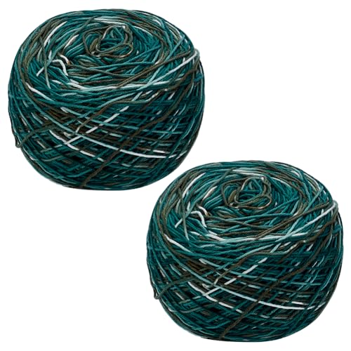 FREEBLOSS 2 Rolle Sashiko Garn Sashiko Strang 568 Yards Grüner Baumwollstickgarn Mit Farbverlauf Japanisches Quilting Und Stick Sashiko Set Nähgarn Sashiko Garn von FREEBLOSS