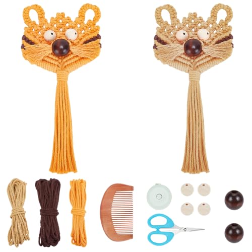 FREEBLOSS 2 Satz DIY Makramee Wandbehang Makramee hängendes Ornament Makramee-Tiger-Bausatz Makramee Kunst & Handwerk Kit mit Anleitung Makramee Anfängerset für Erwachsene FREEBLOSS 2 Satz DIY Makramee Wandbehang Makramee hängendes Ornament Makramee-Tiger-Bausatz Makramee Kunst & Handwerk Kit mit Anleitung Makramee Anfängerset für Erwachsene von FREEBLOSS