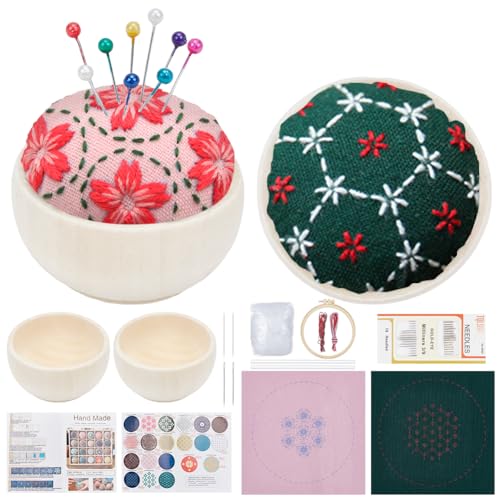 FREEBLOSS 2 Set Blumen Sashiko Nadelkissen Set DIY Sashiko Set Sashiko Nadelkissen Nähset Stick Nadelkissen Mit Näh Und Bastelstoff Sashiko Muster Nähset Für Anfänger FREEBLOSS 2 Set Blumen Sashiko Nadelkissen Set DIY Sashiko Set Sashiko Nadelkissen Nähset Stick Nadelkissen Mit Näh Und Bastelstoff Sashiko Muster Nähset Für Anfänger von FREEBLOSS