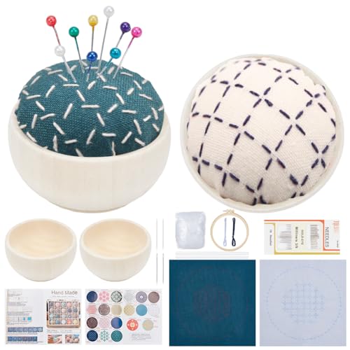 FREEBLOSS 2 Set Sashiko Nadelkissen Set DIY Sashiko Set Sashiko Nadelkissen Nähset Stick Nadelkissen Patchwork Set Mit Sashiko Muster Nähset Für Anfänger FREEBLOSS 2 Set Sashiko Nadelkissen Set DIY Sashiko Set Sashiko Nadelkissen Nähset Stick Nadelkissen Patchwork Set Mit Sashiko Muster Nähset Für Anfänger von FREEBLOSS