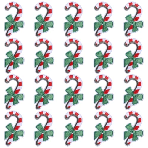 FREEBLOSS 20 Stück Weihnachten Zuckerstange Aufbügler Weihnachten bestickte Patches Stickerei Applikation für Kleidung Jacken Rucksäcke FREEBLOSS 20 Stück Weihnachten Zuckerstange Aufbügler Weihnachten bestickte Patches Stickerei Applikation für Kleidung Jacken Rucksäcke von FREEBLOSS