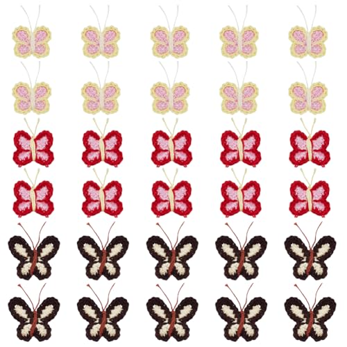 FREEBLOSS 30 Stück Häkel Schmetterlings Applikation Zum Aufnähen Handgefertigt Schöner Häkel Schmetterling 3 Farben Gehäkelte Gestrickte Handgefertigte Applikation Gehäkelte Applikation FREEBLOSS 30 Stück Häkel Schmetterlings Applikation Zum Aufnähen Handgefertigt Schöner Häkel Schmetterling 3 Farben Gehäkelte Gestrickte Handgefertigte Applikation Gehäkelte Applikation von FREEBLOSS